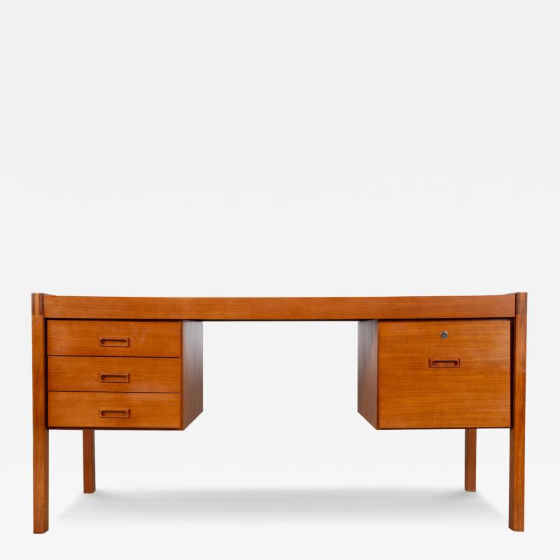 Mid Century Danish Teak Large Executive Desk