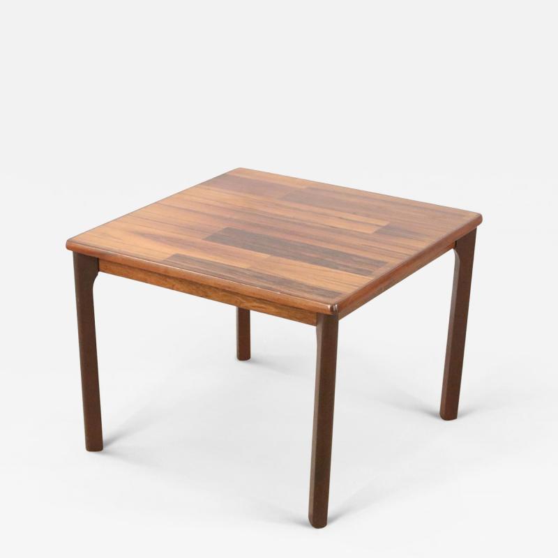Mid Century Danish Walnut Square End Table