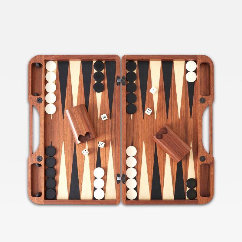 Mid Century Danish Wooden Backgammon Set