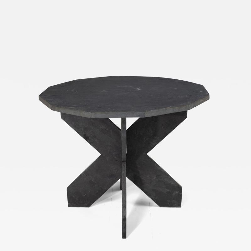 Mid Century French Twelve Sided Slate Table