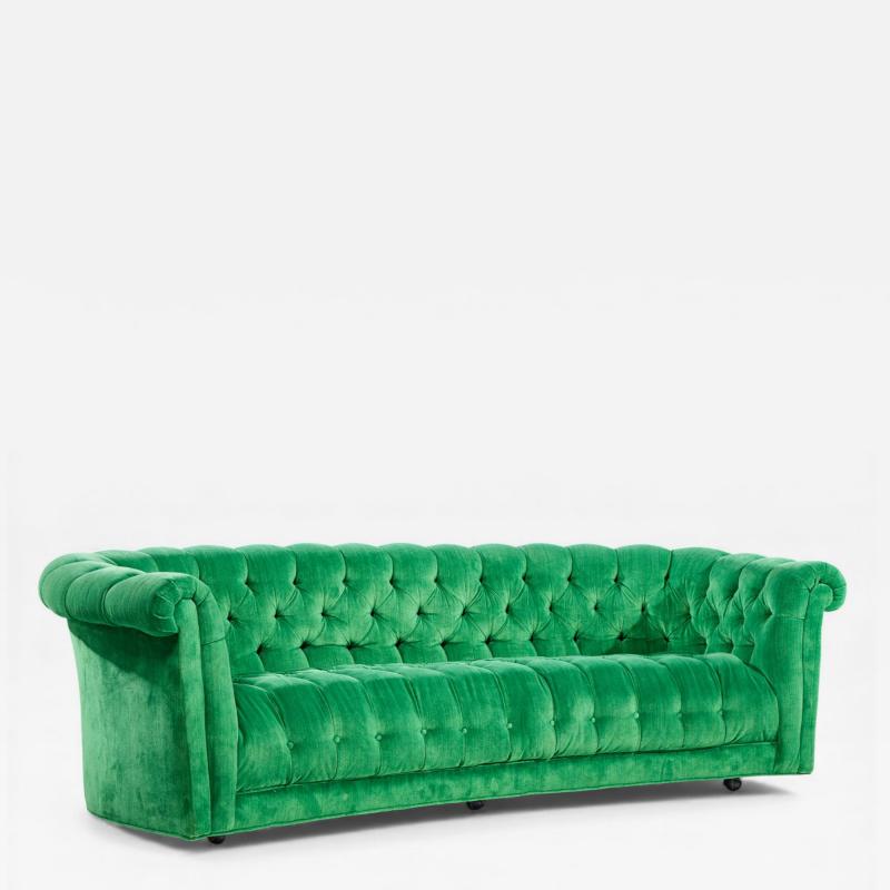 Mid Century Green Chesterfield Sofa