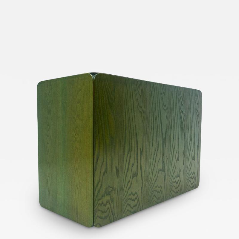 Mid Century Green Wooden Chest by Derk Jan de Vries