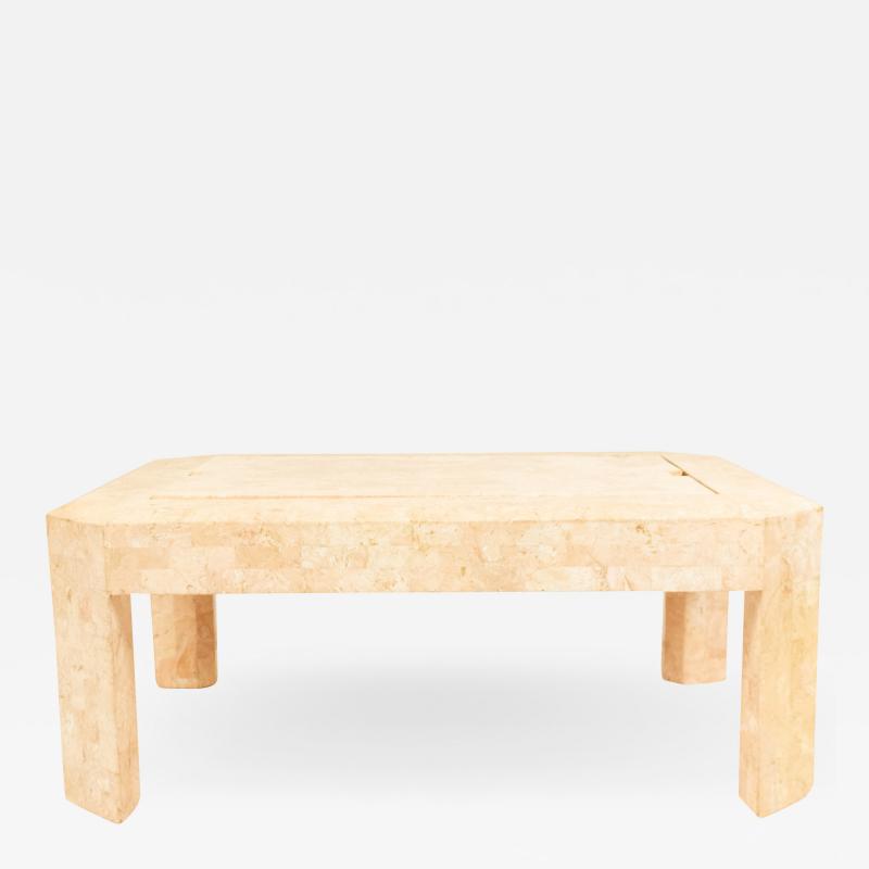 Mid Century Hardstone Tessellated Coffee and Game Table