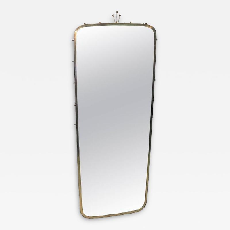 Mid Century Italian Brass Atomic Styled Mirror