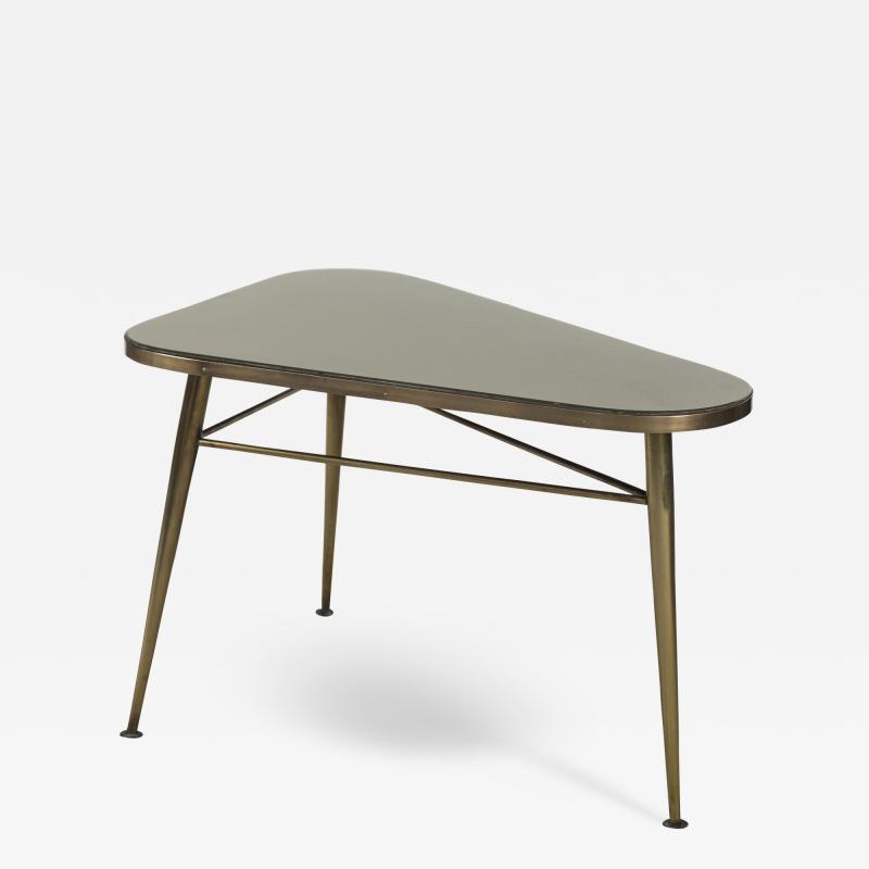 Mid Century Italian Brass Triangular Shaped Low Table