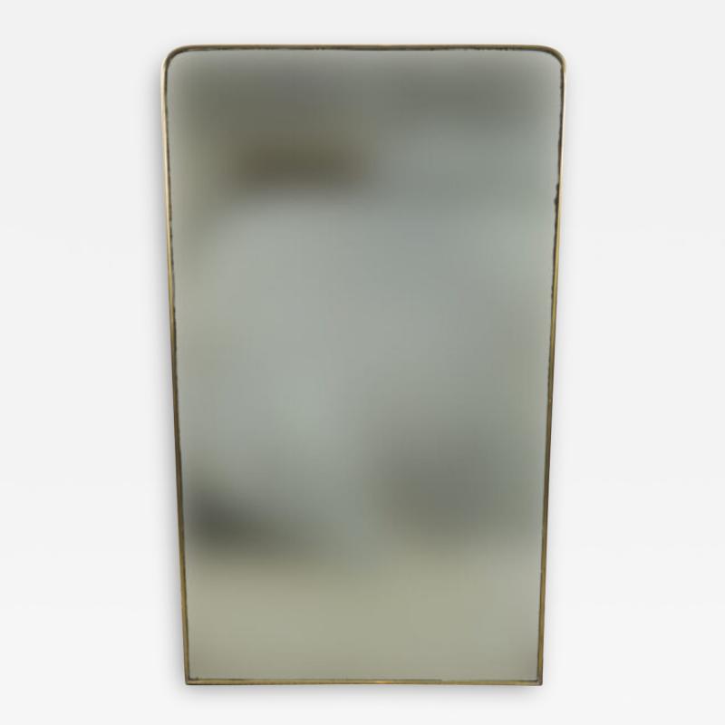 Mid Century Italian Design Brass Tapering Mirror