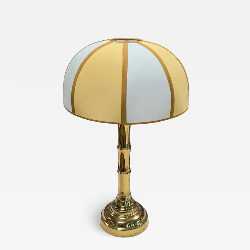 Mid Century Italian Fully Brass Table Lamp 1970s