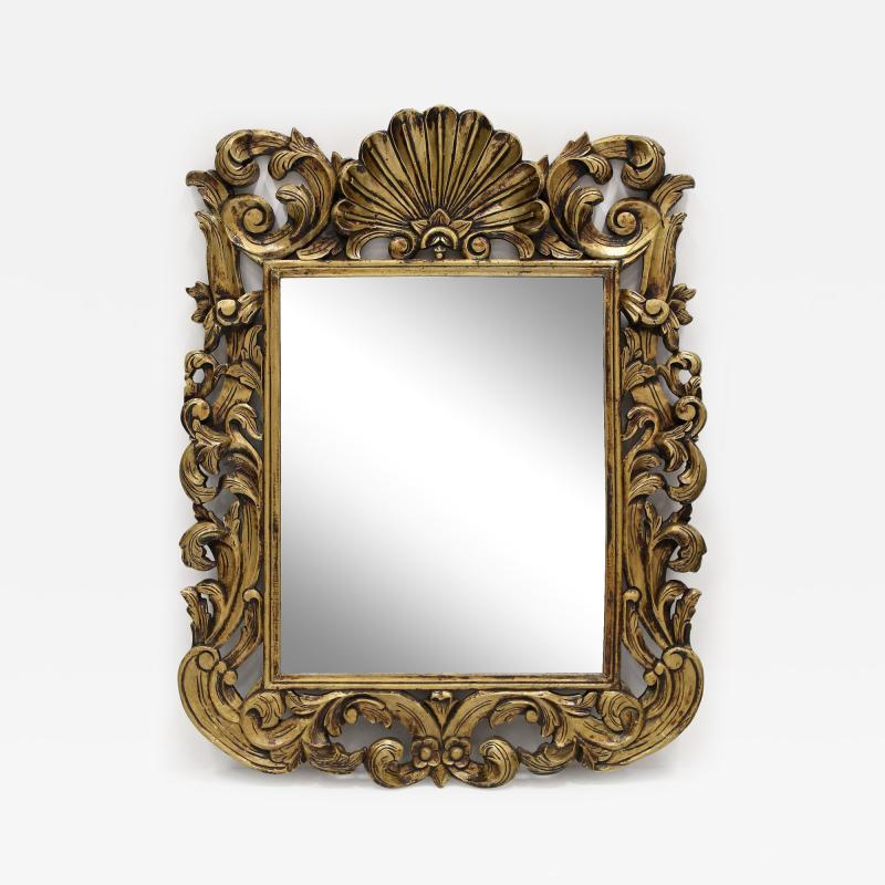 Mid Century Italian Gilt Florentine Wall Mirror Italy circa 1940 50