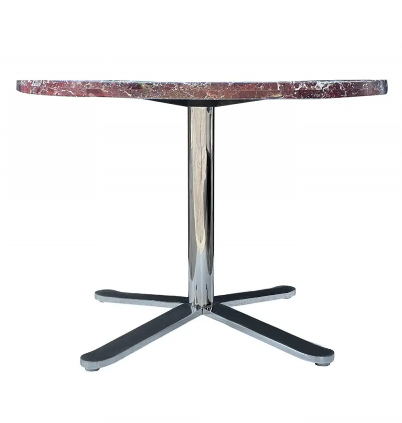 Mid Century Italian Marble Round Dining Table or Center Table with