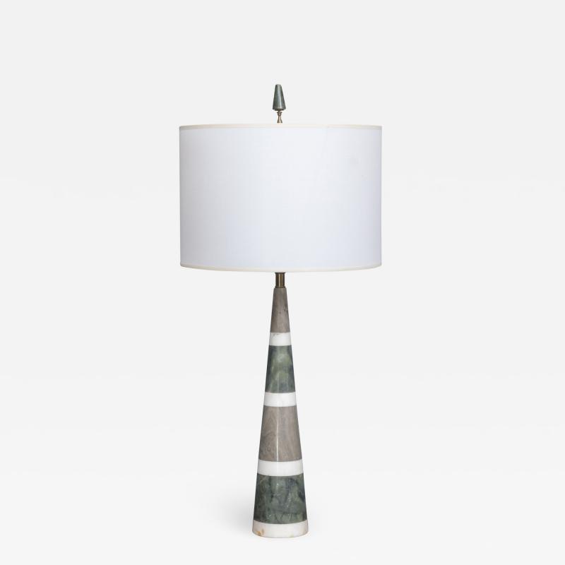 Mid Century Italian Marble Table Lamp