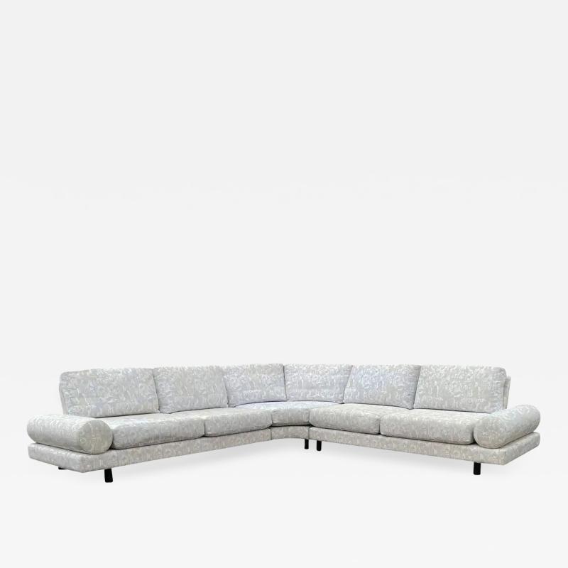 Mid Century Italian Post Modern L Shaped Sectional Sofa