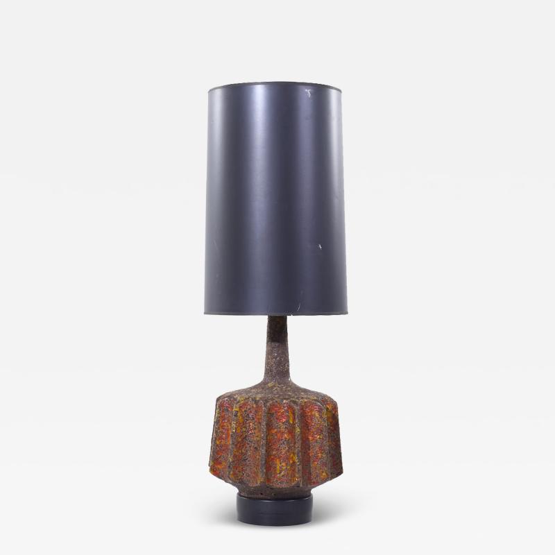 Mid Century Lava Glaze Table Lamp