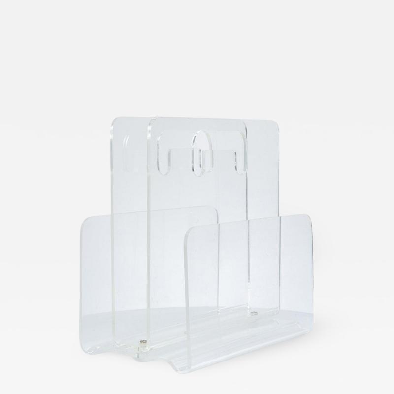 Mid Century Lucite Magazine Rack