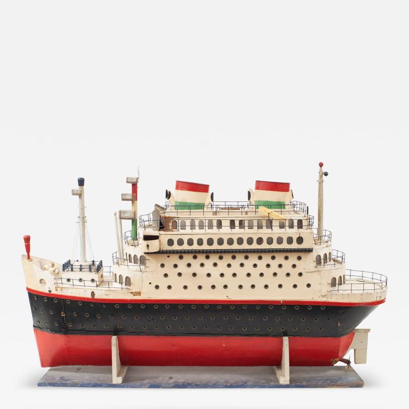 Mid Century Luxury Liner Ship Model