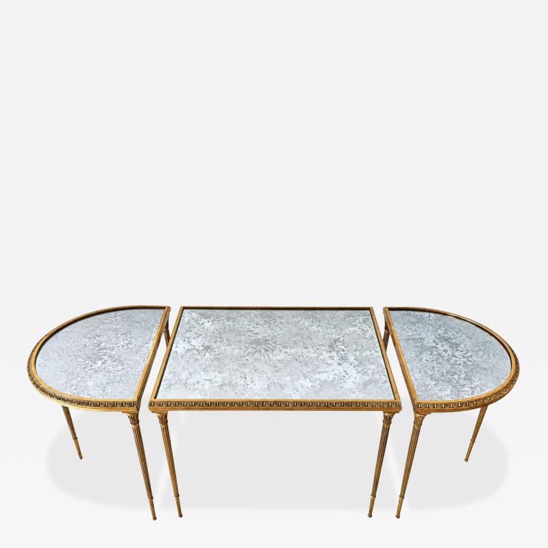 Mid Century Maison Bagues Bronze Dore Hollywood Regency Coffee Table