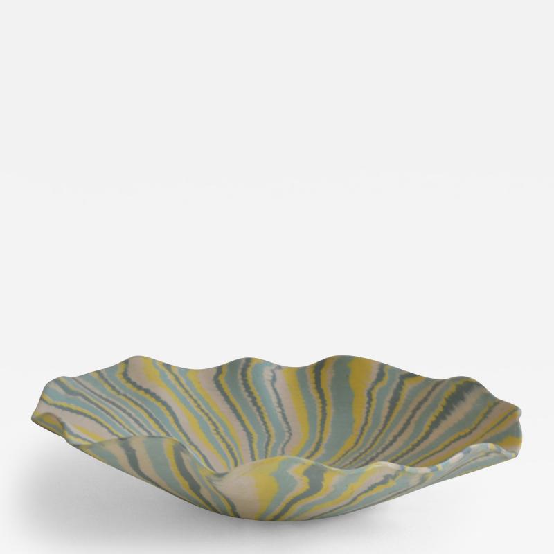 Mid Century Matte Glazed Organic Form Ceramic Bowl