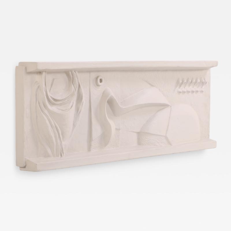 Mid Century Modern Abstract Bas Relief Wall Sculpture C 1960s 