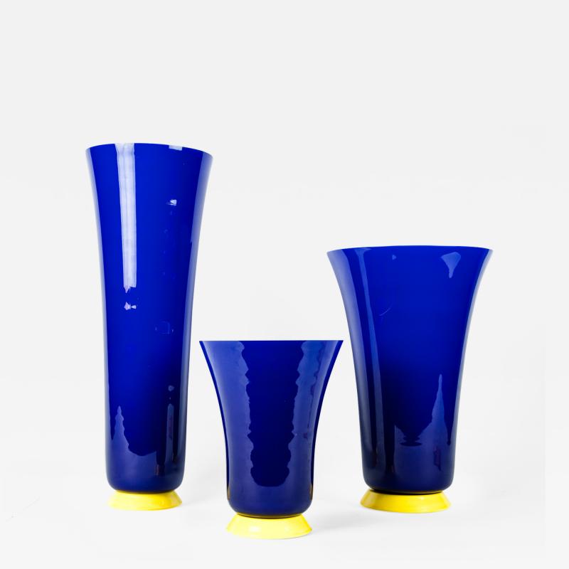 Mid Century Modern Art Deco Style Three Pieces Decorative Vases Pieces