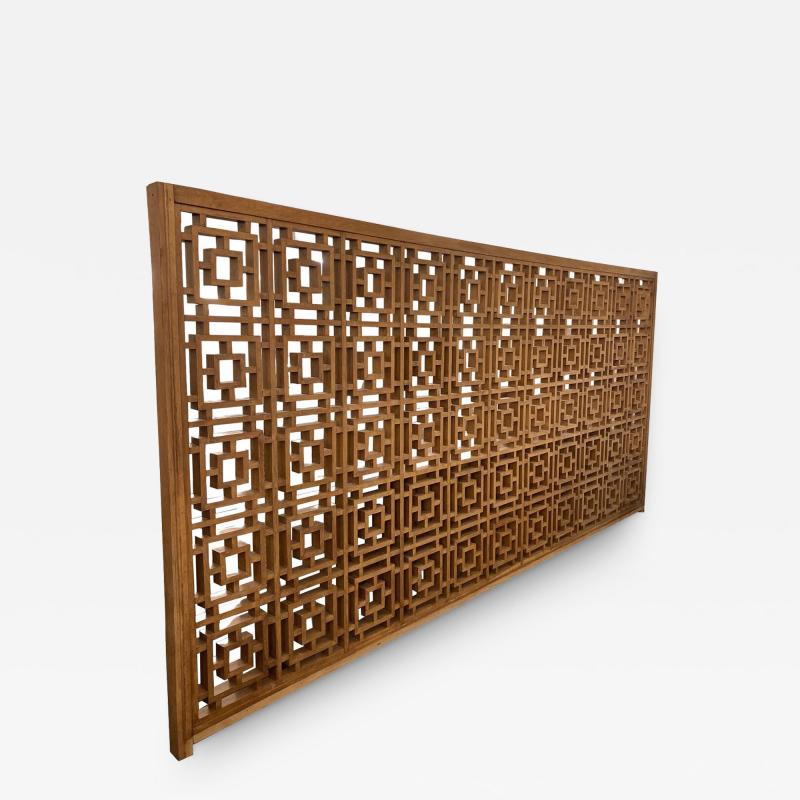 Mid Century Modern Belgian Wooden Room Divider Screen