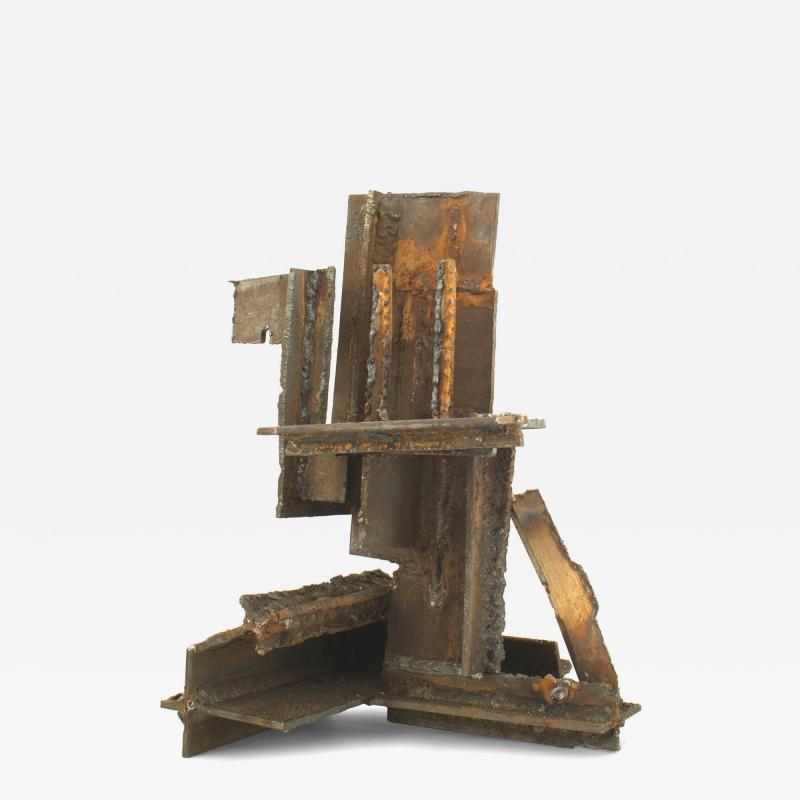 Mid Century Modern Brutalist Steel Sculpture