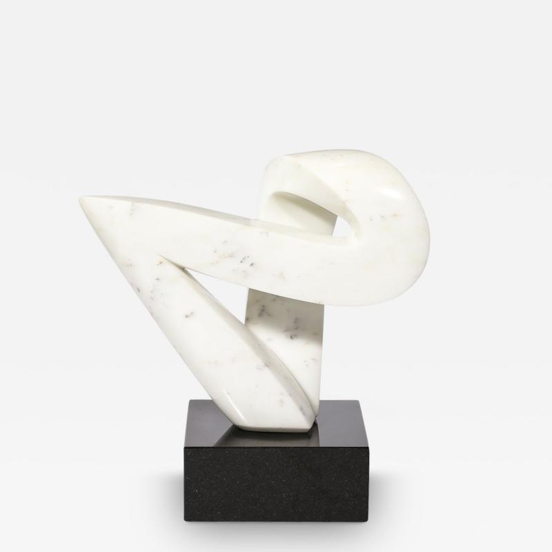 Mid Century Modern Carrara Marble Abstract Sculpture