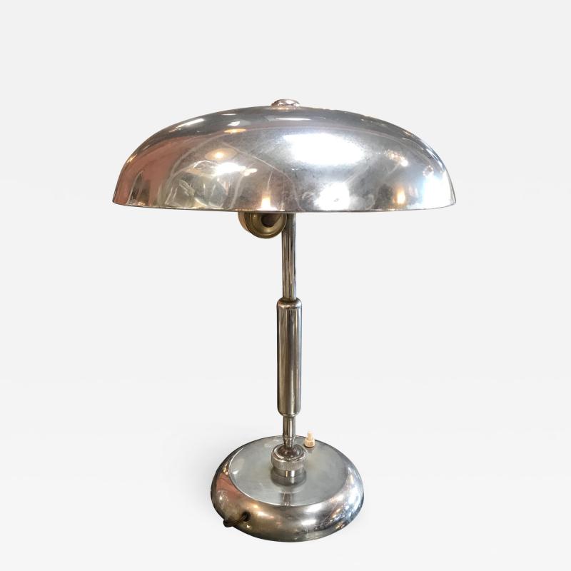 Mid Century Modern Chrome Adjustable Desk Light Italy 1960s