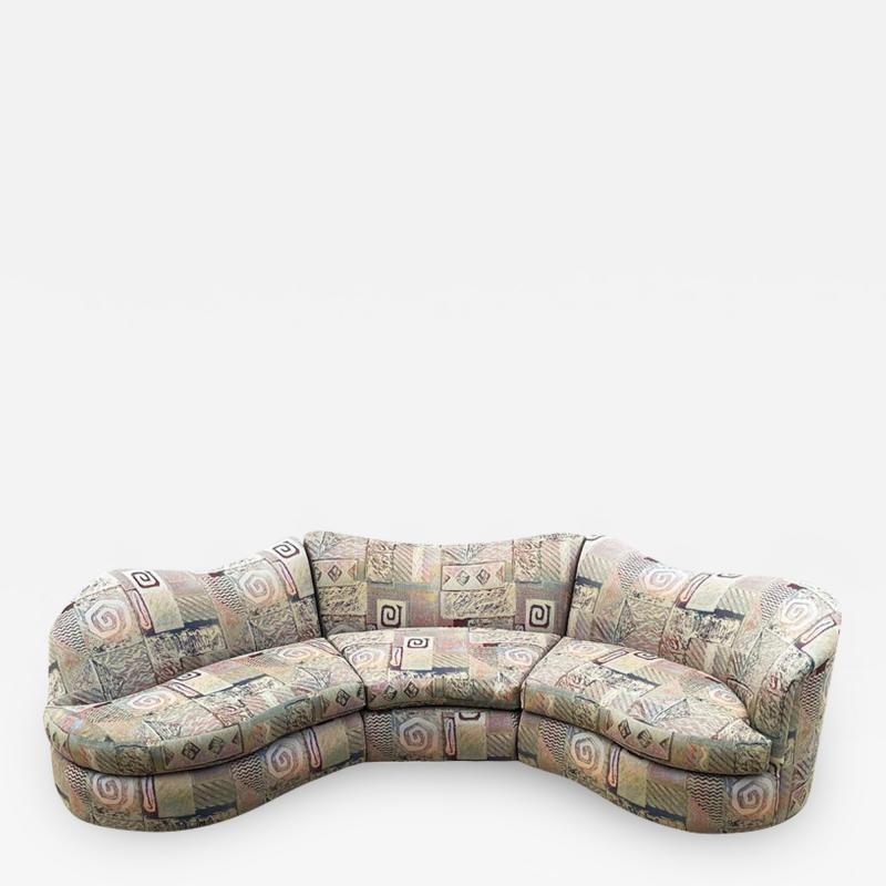 Mid Century Modern Curved Circular Sectional Sofa