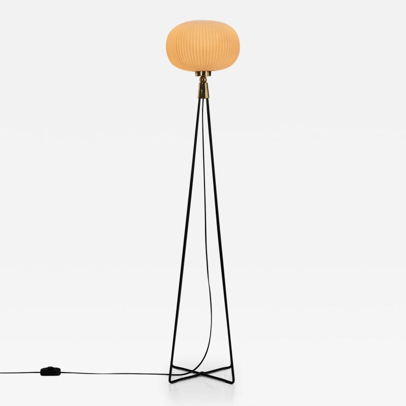 Mid Century Modern Floor Lamp with Geometric Base Europe ca 1950s