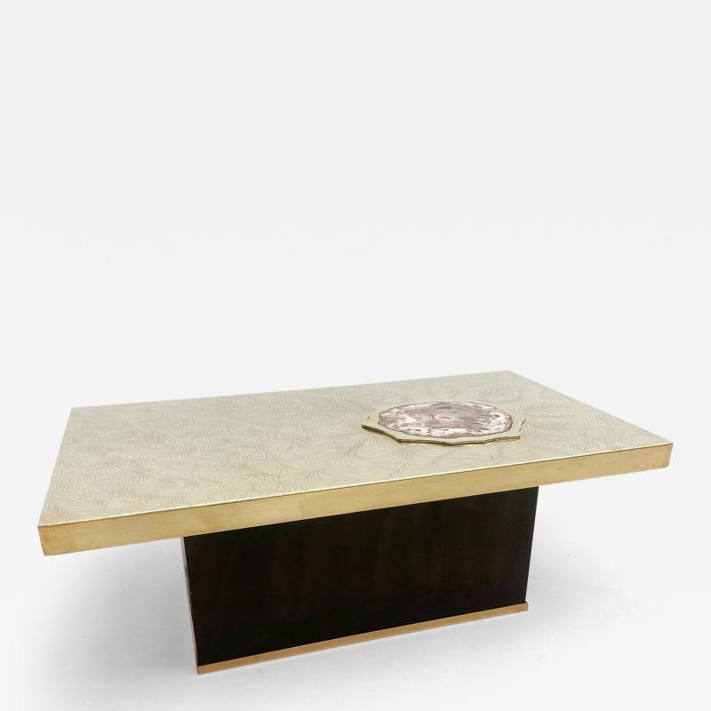 Mid Century Modern Fossil Wood Coffee Table