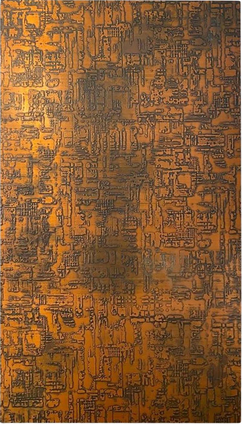 Mid Century Modern French Copper Wall Panel