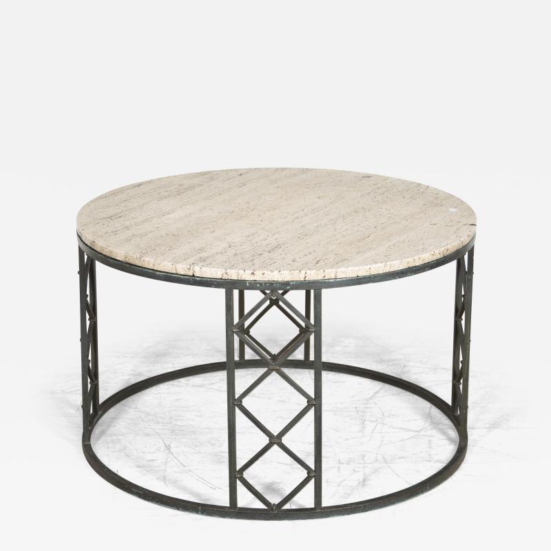 Mid Century Modern French Travertine Coffee Table
