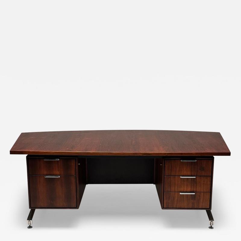 Mid Century Modern George Nelson Style Partners Executive Desk Rosewood