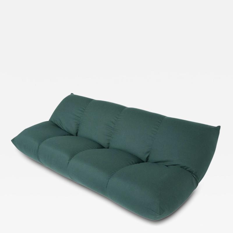 Mid Century Modern Green Papillon Sofa by Giovannetti Italy 1970s