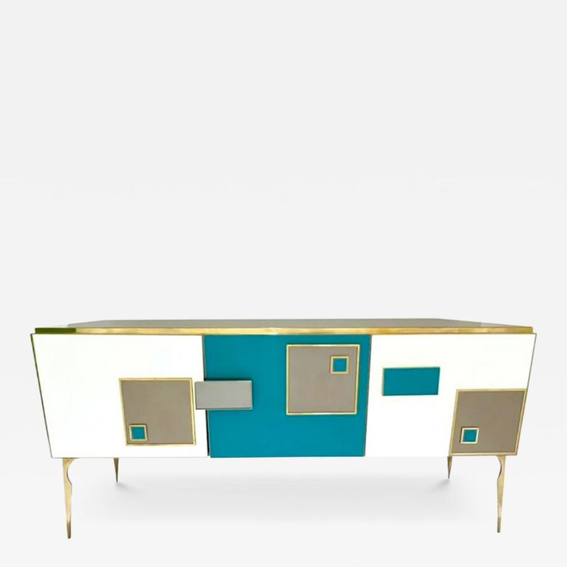 Mid Century Modern Italian Art Deco Style Sideboard Credenza Cabinet