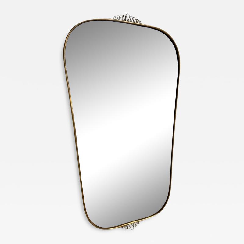 Mid Century Modern Italian Brass Mirror