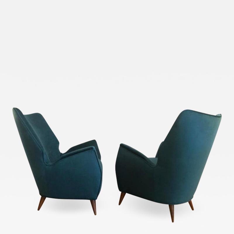 Mid Century Modern Italian Low Club Chairs