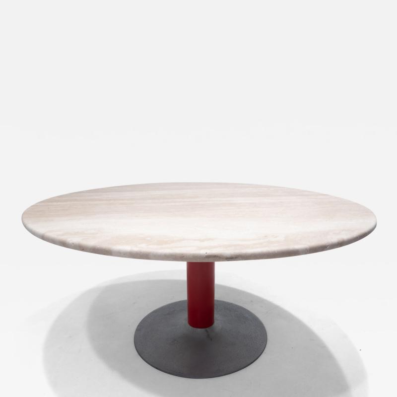 Mid Century Modern Italian Travertine Dining Table