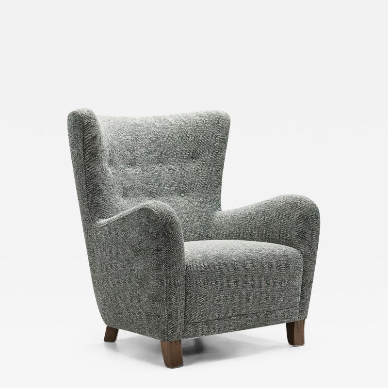 Mid Century Modern Lounge Chair by a European Cabinetmaker Europe ca 1950s
