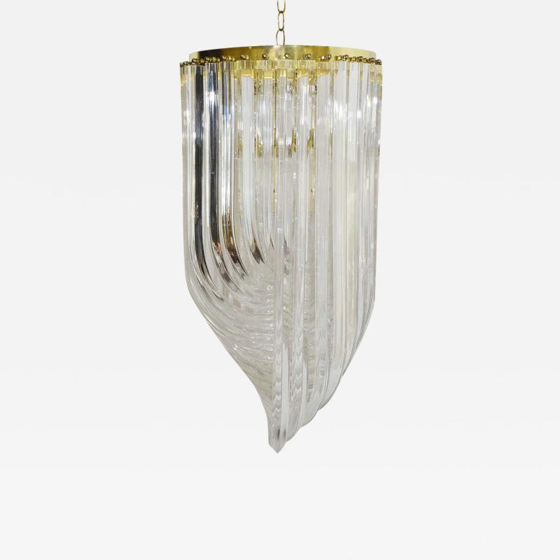 Mid Century Modern Lucite Loop Chandelier