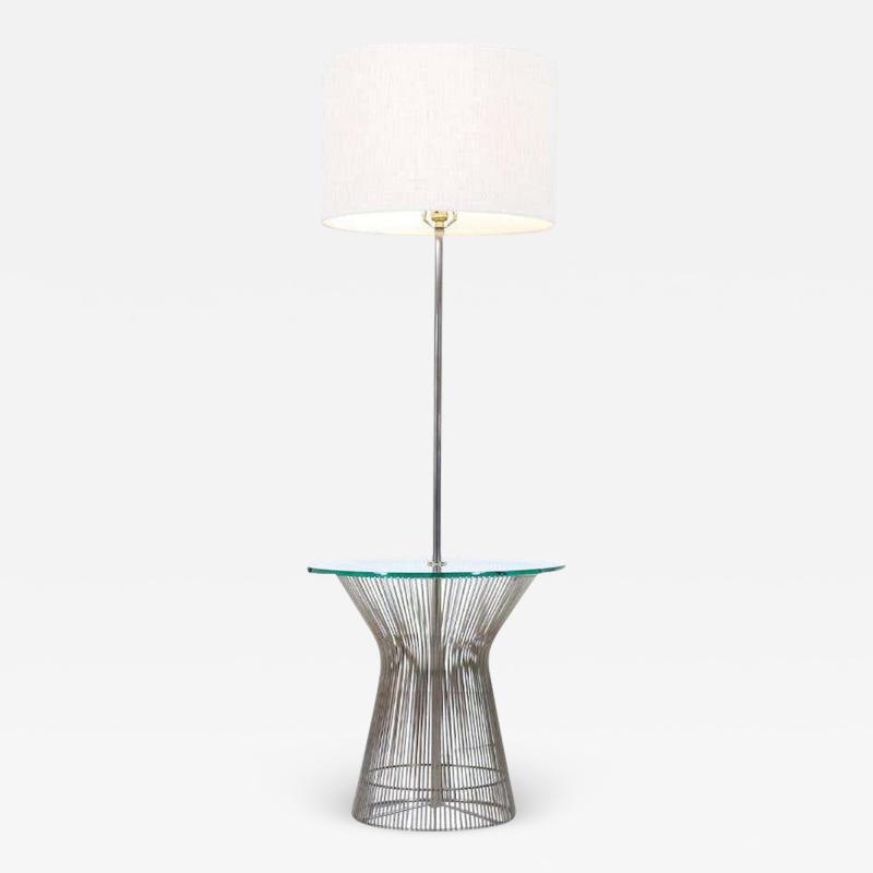 Mid Century Modern Metal Rod Glass Floor Lamp by Laurel Lamp Co 