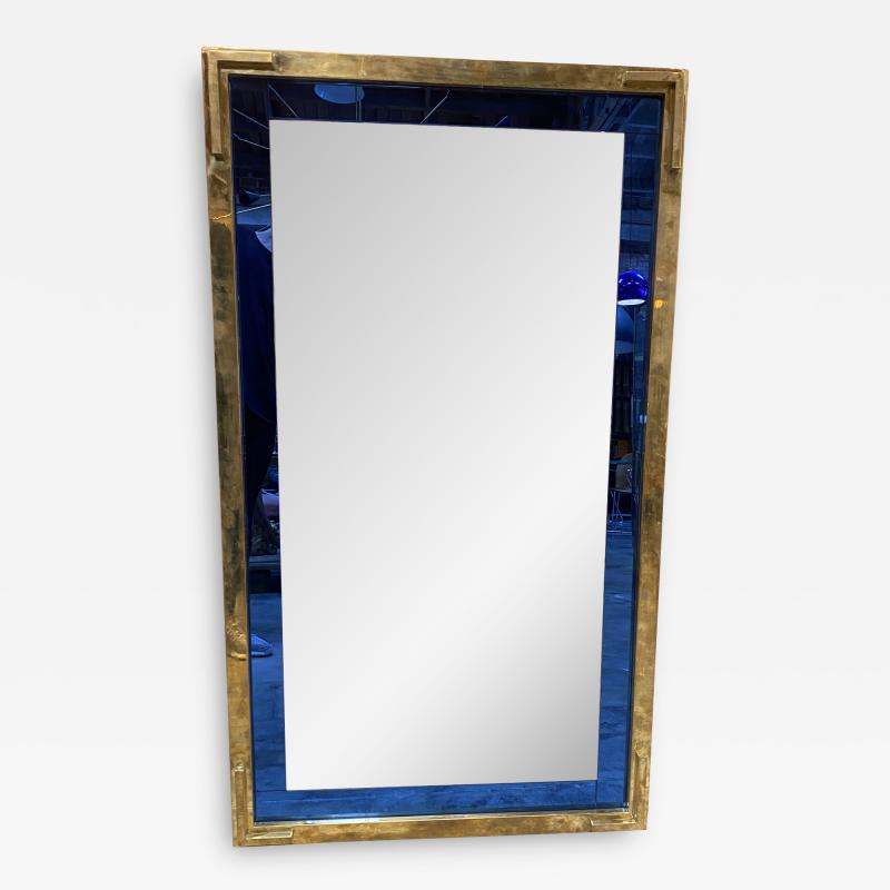 Mid Century Modern Oversize Squre Italian Mirror Italy 1970