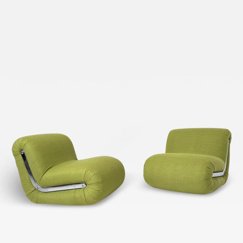 Mid Century Modern Pair of Boomerang Easy Chairs by Rodolfo Bonetto 1960s