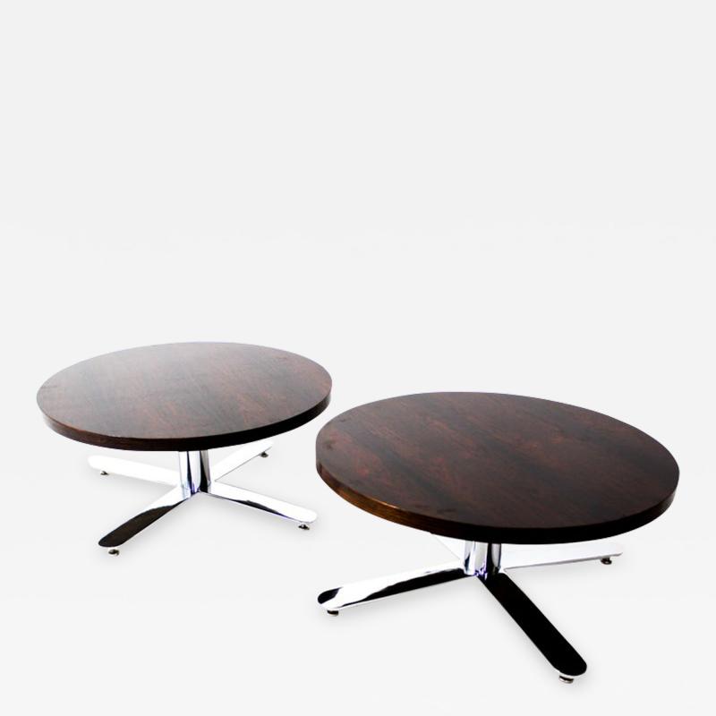 Mid Century Modern Pair of Rosewood Coffee Tables Brazil 1960s