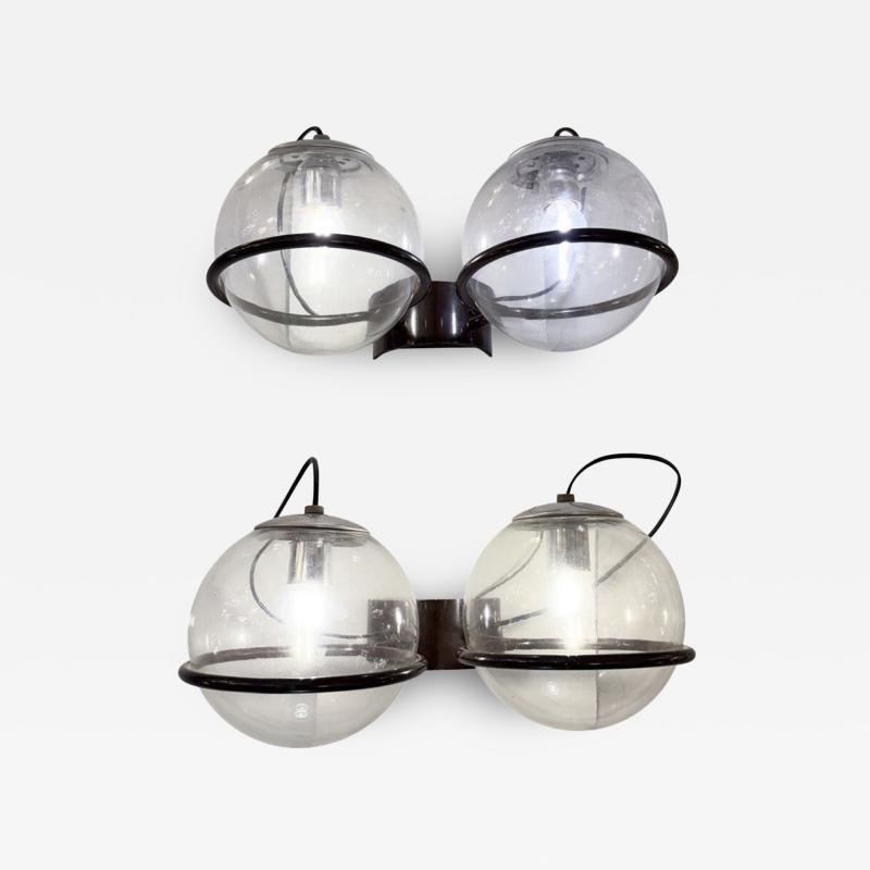 Mid Century Modern Pair of Wall Lights by Gino Sarfatti 1960s