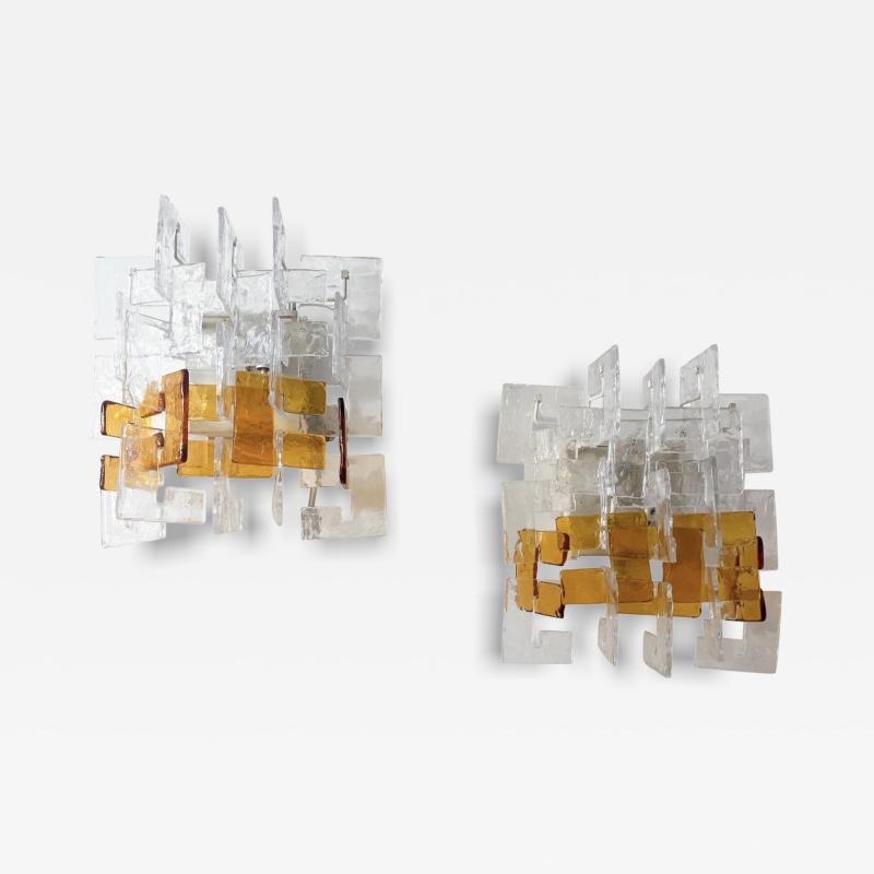 Mid Century Modern Pair of Wall light by Carlo Nason 1960s