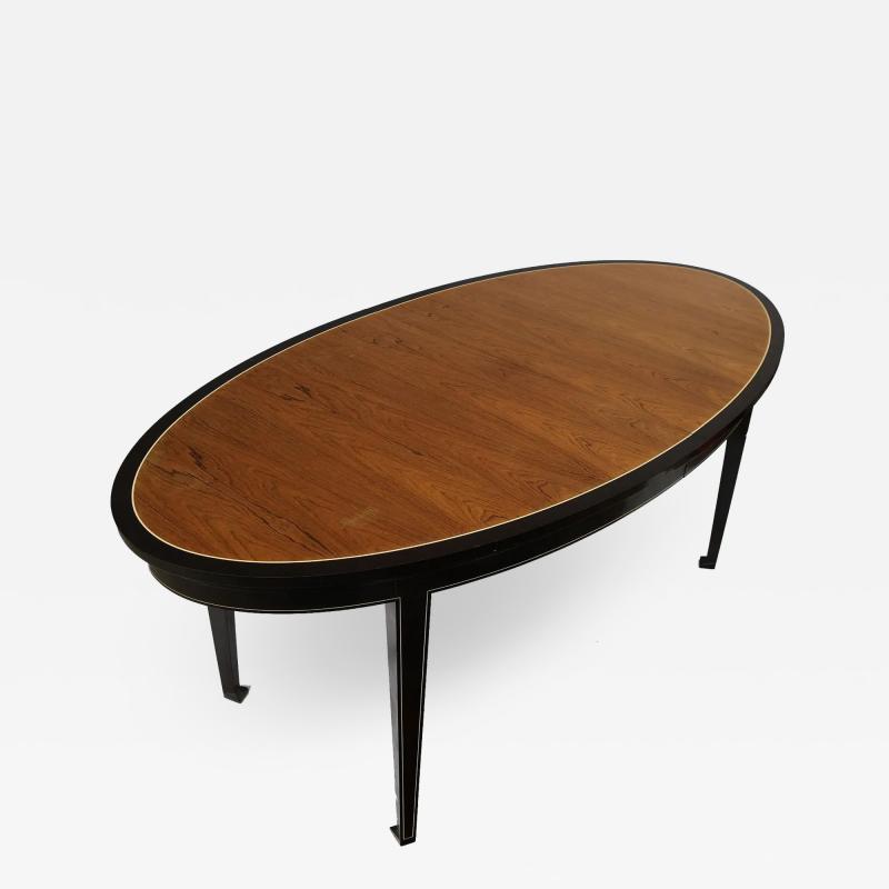 Mid Century Modern Rosewood Ebony Dining Table Dunbar Art Deco Style