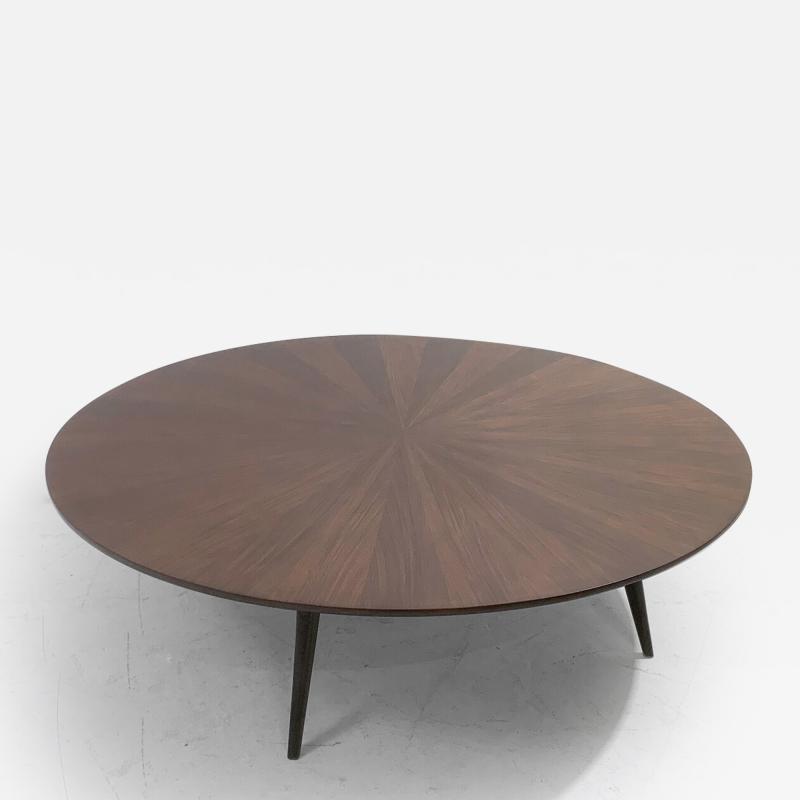 Mid Century Modern Round Wooden Coffee Table