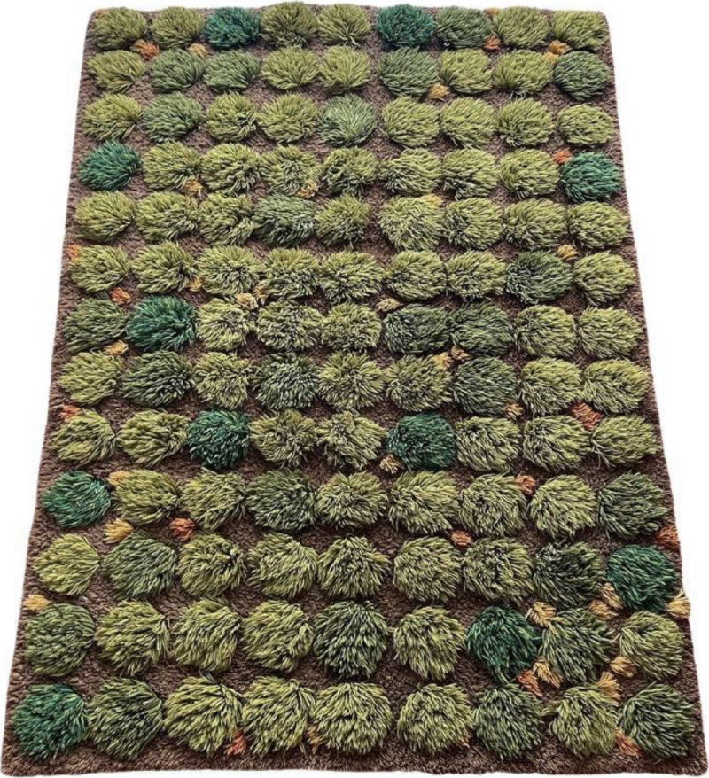Mid Century Modern Rug Tapestry Garden Illusion 