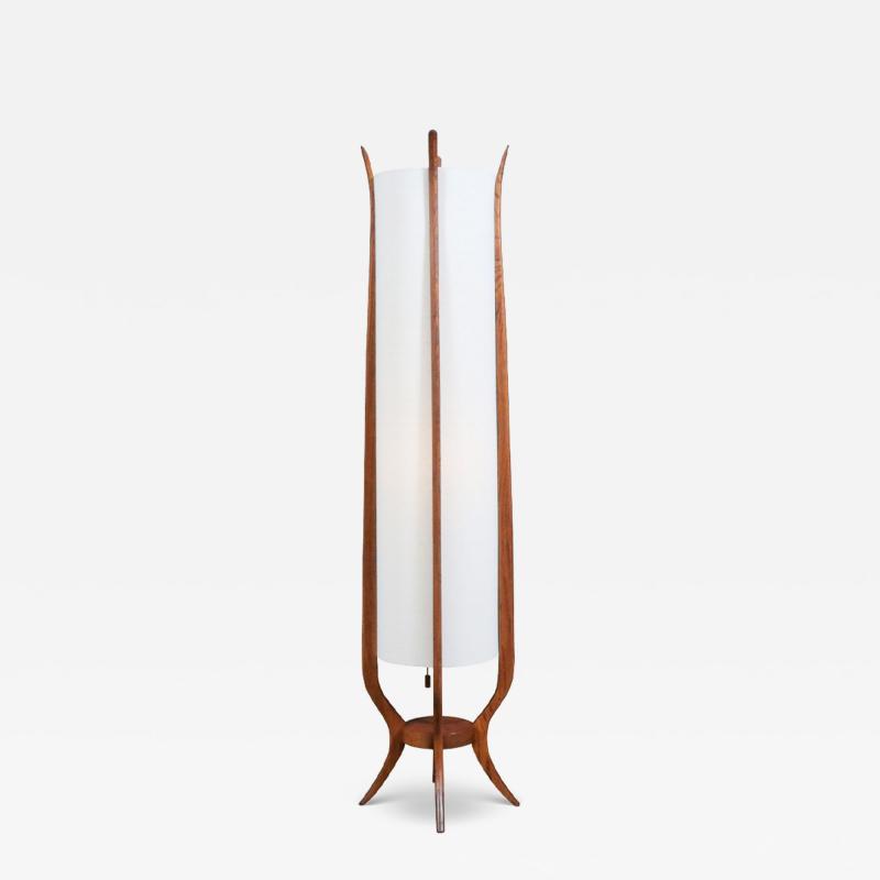 Mid Century Modern Sculpted Floor Lamp by Roller Lamp Co 