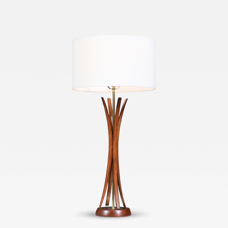 Mid Century Modern Sculpted Table Lamp by Roller Lamp Co 